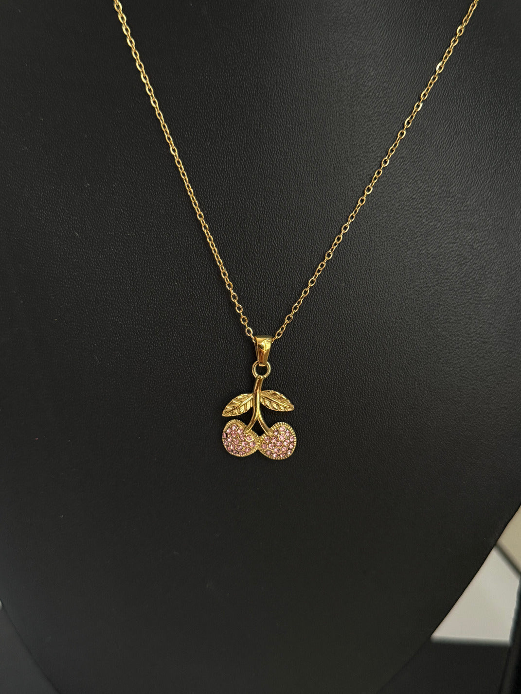 Cherry Pink Diamond Necklace