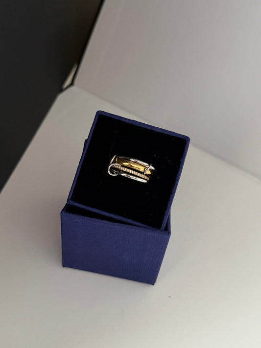 Dual Toned Link Ring