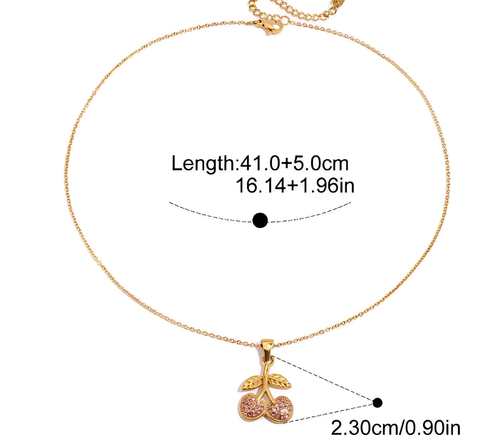Cherry Pink Diamond Necklace
