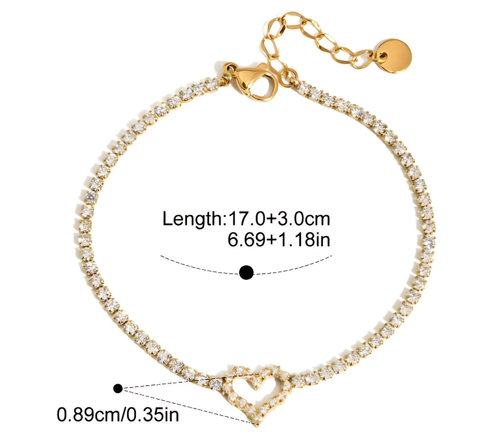Heart Diamond Bracelet
