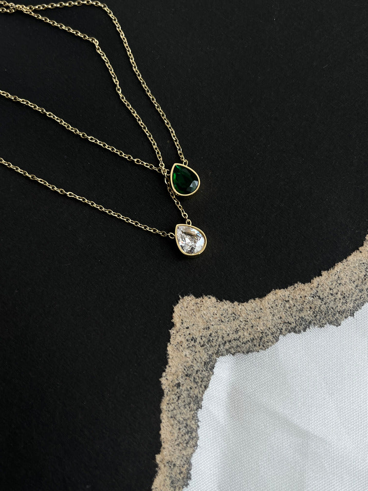 Pear Diamond Necklace