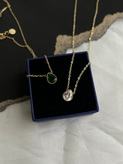 Pear Diamond Necklace