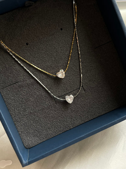 Mini Diamond Heart Necklace