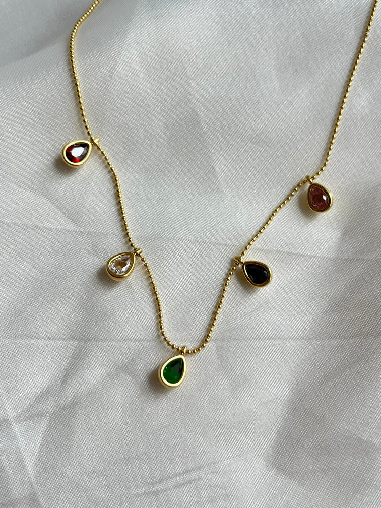 Pear multi-color Necklace