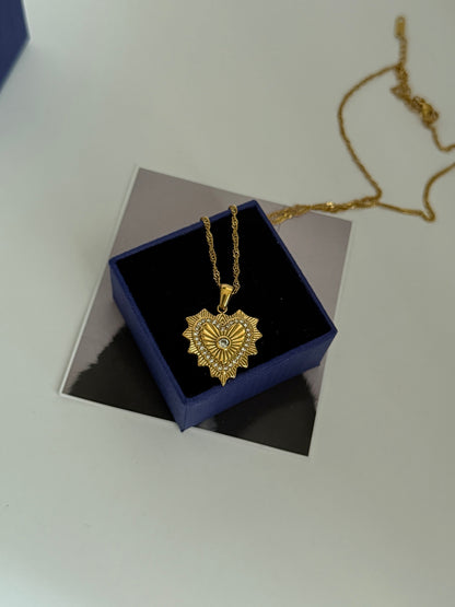 Rays Heart Necklace