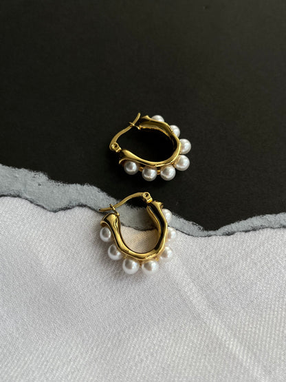 Pearl Hoop Earring