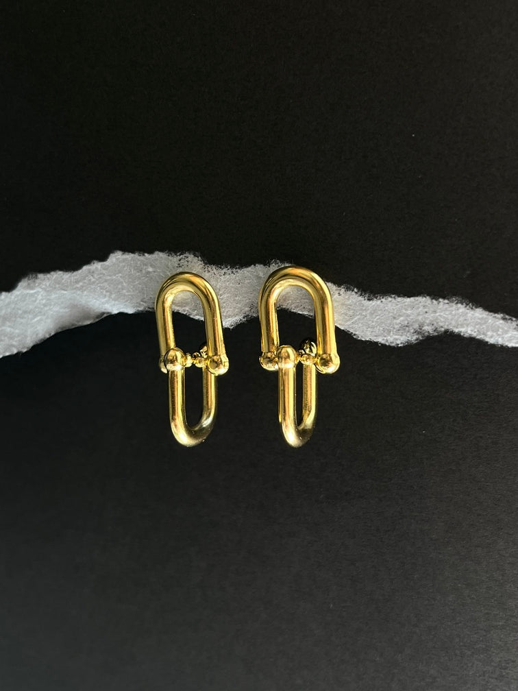 Link Gold Earrings