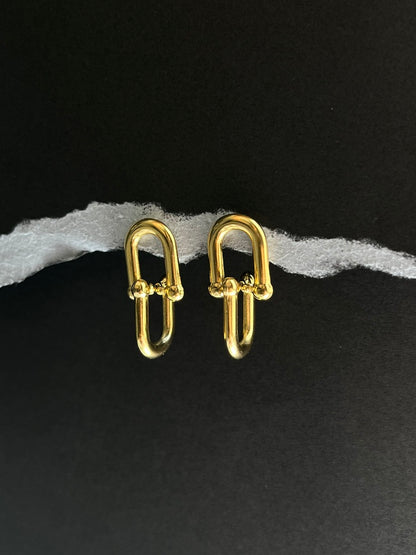 Link Gold Earrings