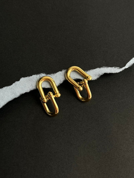 Link Gold Earrings