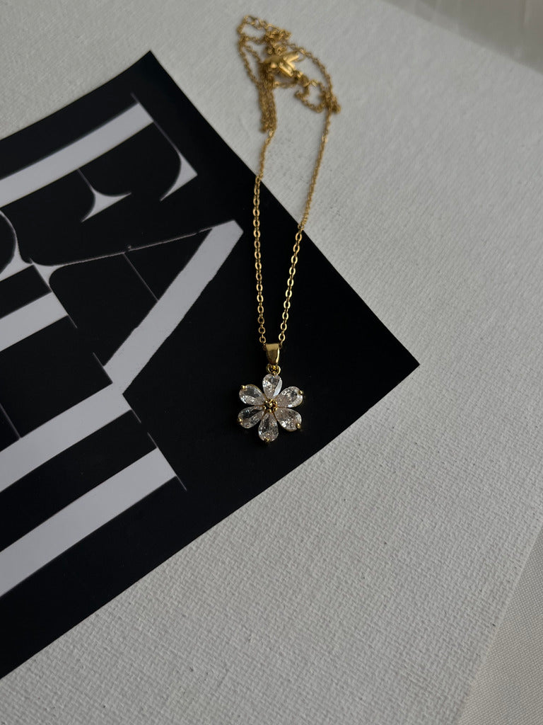 Diamond Flower Necklace