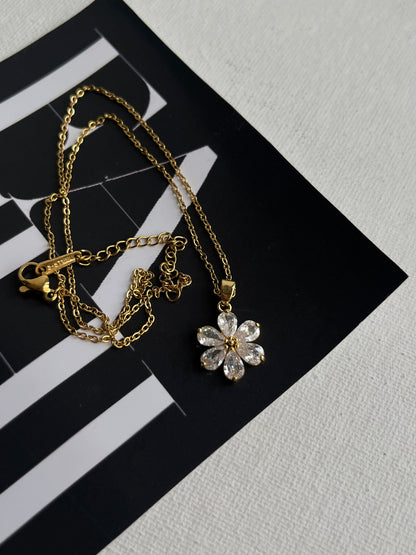 Diamond Flower Necklace