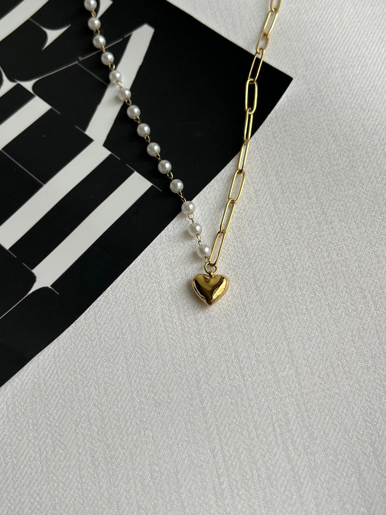 Amour Pearl Link Necklace