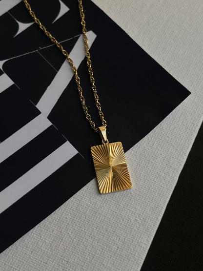 Rectangle Gold Pendant