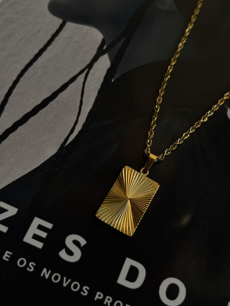 Rectangle Gold Pendant