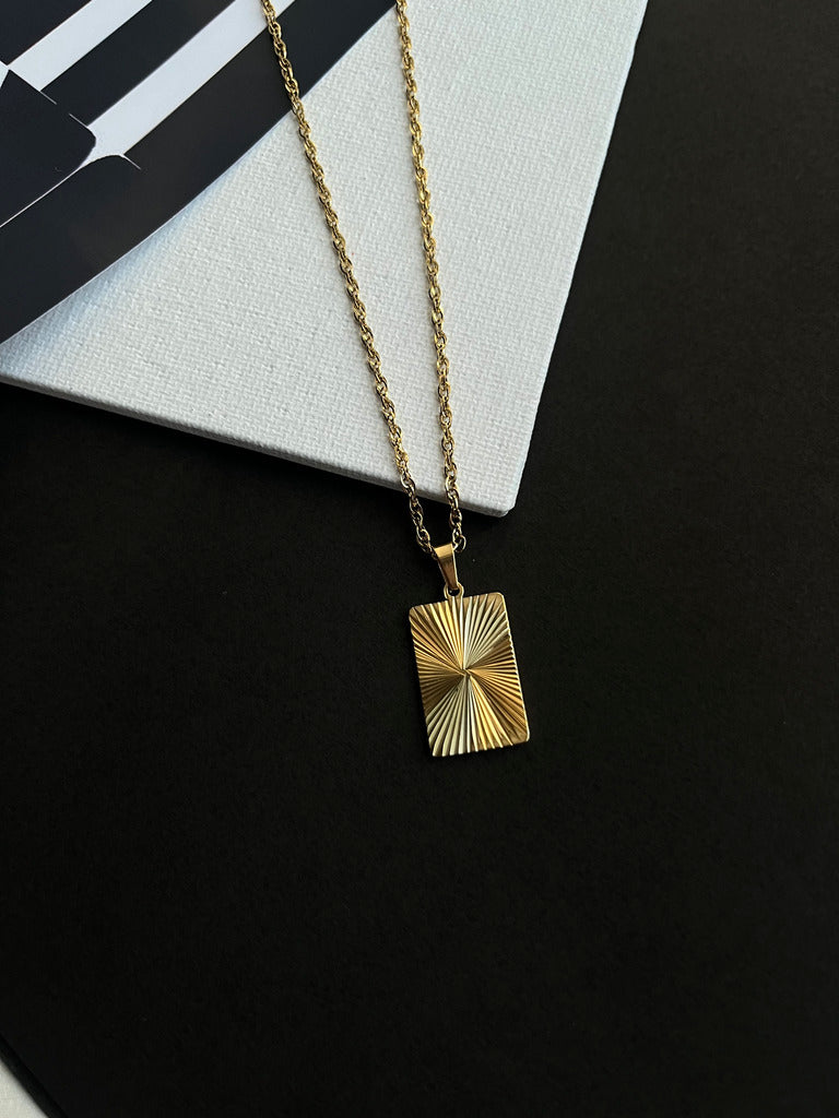 Rectangle Gold Pendant